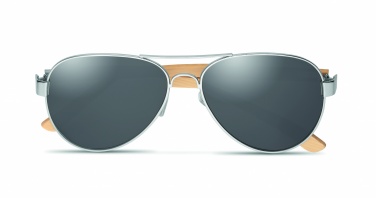 Logo trade promotional giveaways picture of: Bamboo sunglasses in pouch TARTU