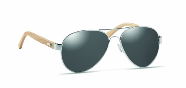Logo trade promotional gifts image of: Bamboo sunglasses in pouch TARTU