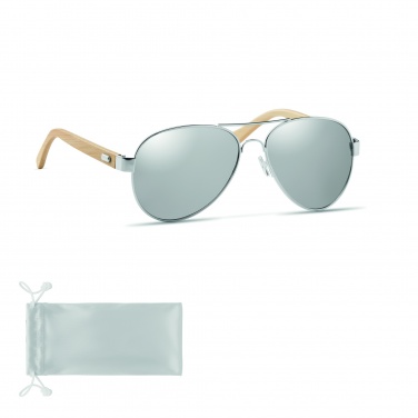 Logotrade advertising product picture of: Bamboo sunglasses in pouch TARTU