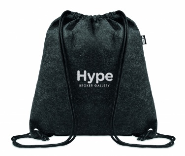 Logo trade promotional item photo of: RPET felt drawstring bag