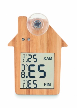 Logo trade promotional items picture of: Bamboo weather station HISA