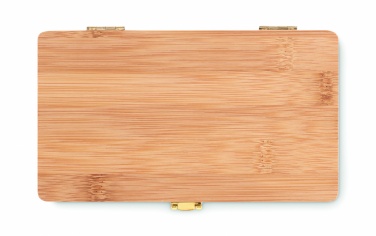 Logo trade promotional item photo of: 21 pcs tool set in bamboo case