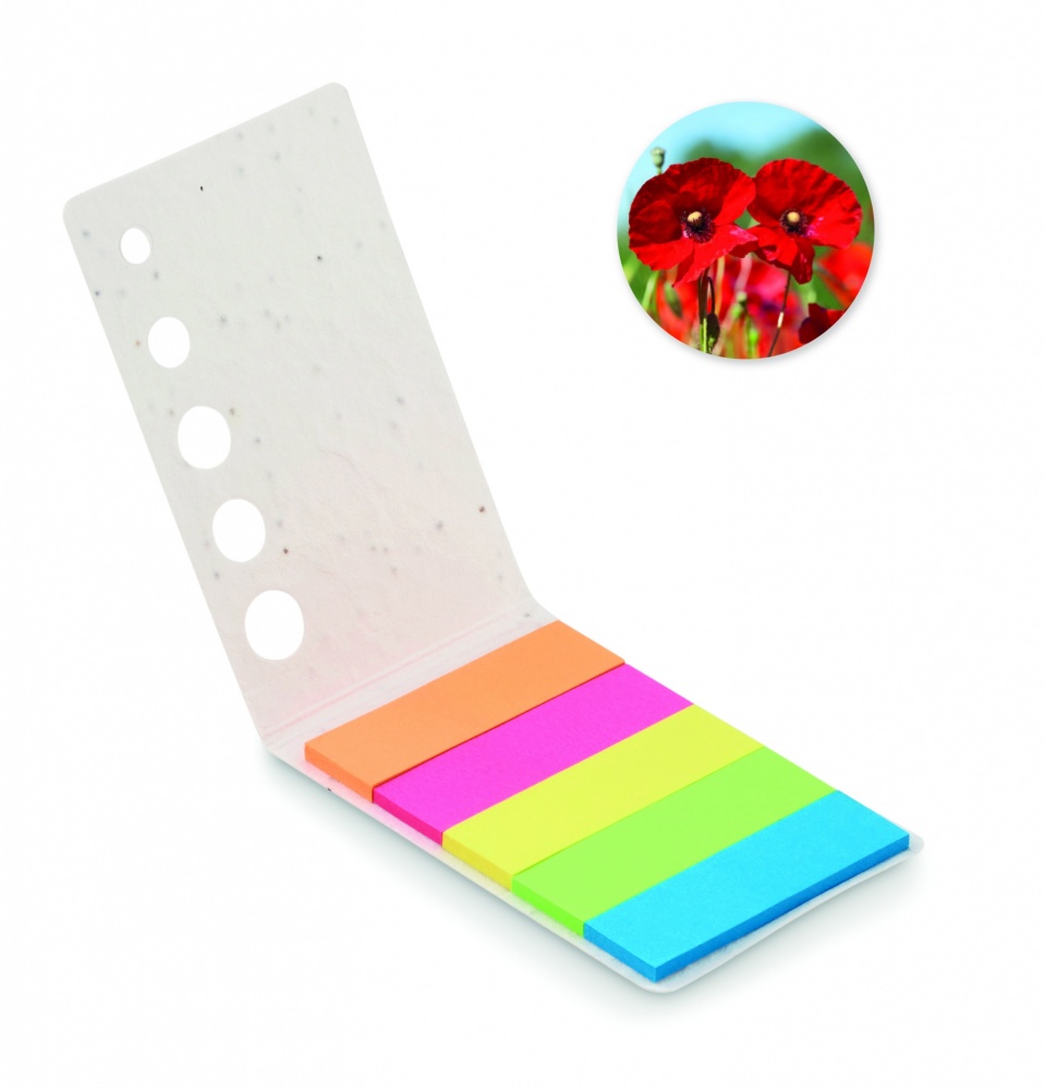 Logo trade promotional products image of: Seed paper page markers pad