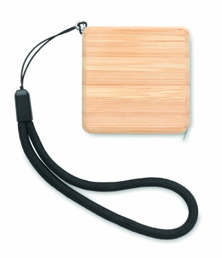 Logo trade promotional items picture of: Measuring tape in bamboo 1m