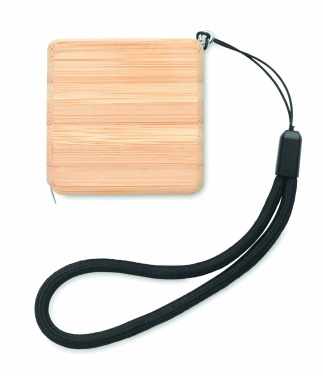 Logotrade promotional item image of: Measuring tape in bamboo 1m