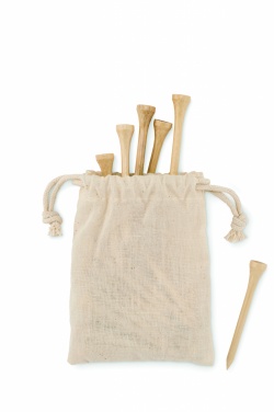 Logo trade corporate gifts image of: 20 bamboo golf tees set