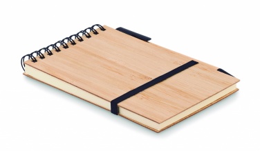 Logo trade promotional gifts image of: A6 bamboo notepad with pen SONORABAM