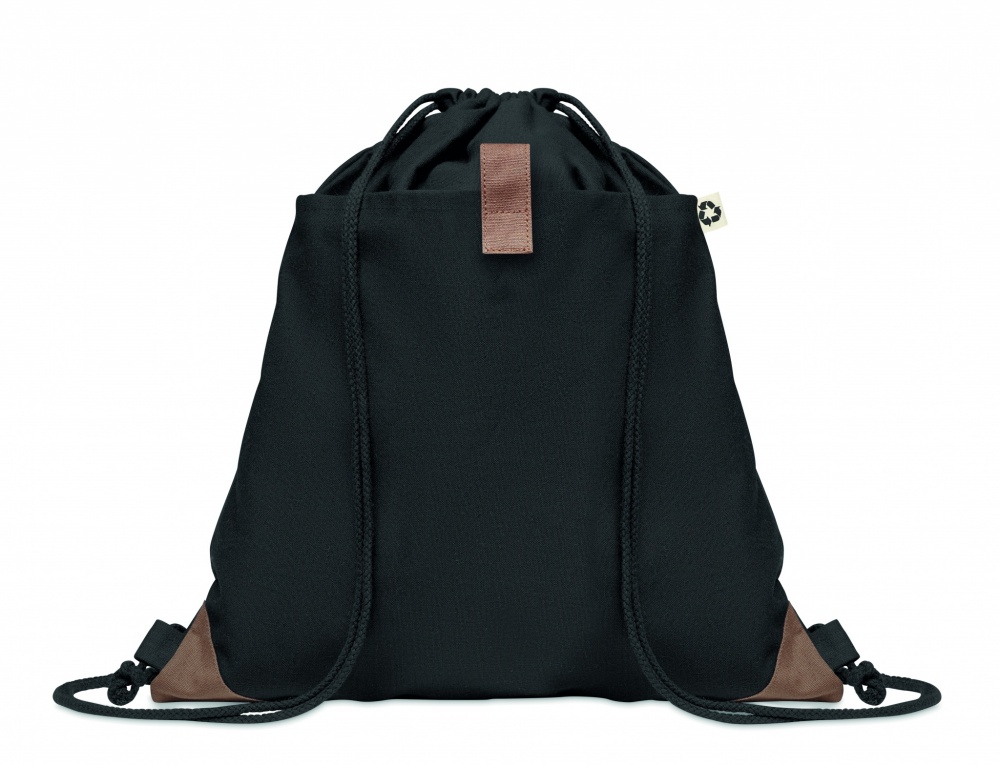 Logo trade advertising products picture of: Recycled cotton drawstring bag