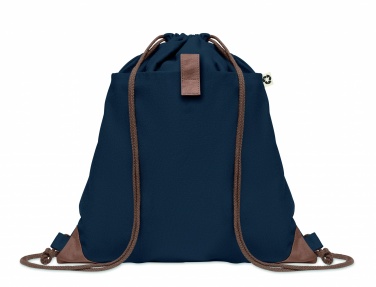 Logo trade business gifts image of: Recycled cotton drawstring bag
