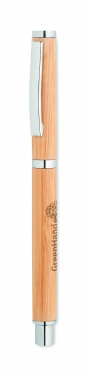Logo trade promotional merchandise picture of: Bamboo gel pen