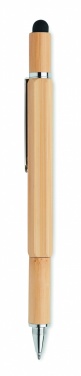 Logotrade promotional gift picture of: Spirit level pen in bamboo