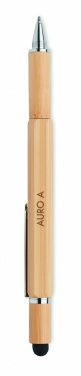 Logo trade promotional item photo of: Spirit level pen in bamboo