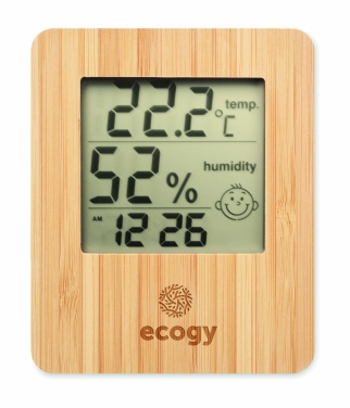 Logo trade promotional items picture of: Bamboo weather station