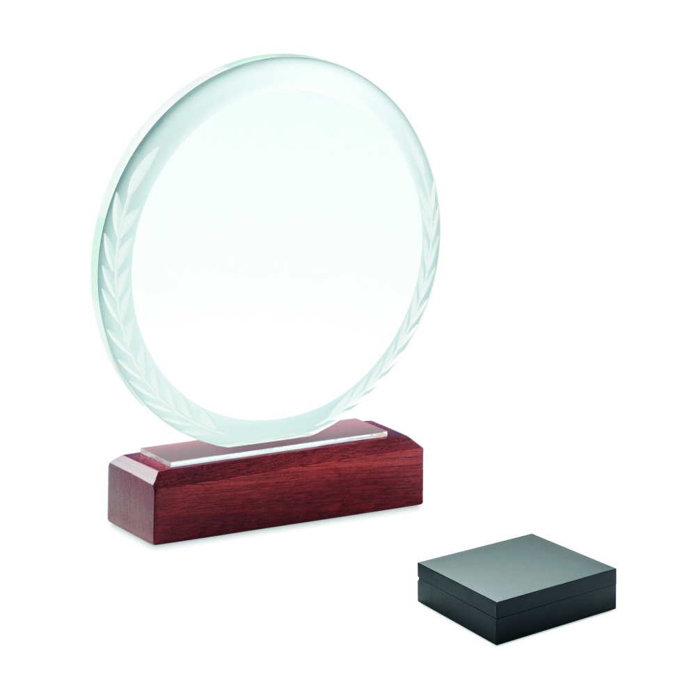 Logo trade advertising products picture of: Round award plaque
