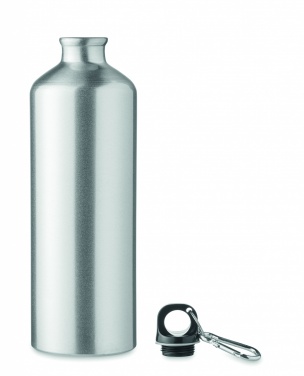 Logotrade corporate gift picture of: 1000 ml single-walled aluminum water bottle with a carabiner