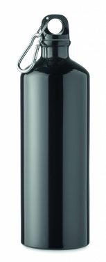 Logo trade promotional gifts image of: 1000 ml single-walled aluminum water bottle with a carabiner