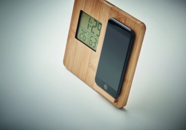 Logo trade promotional giveaway photo of: Bamboo weather station 10W