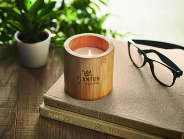 Logo trade promotional giveaway photo of: Plant based wax candle 160 gr