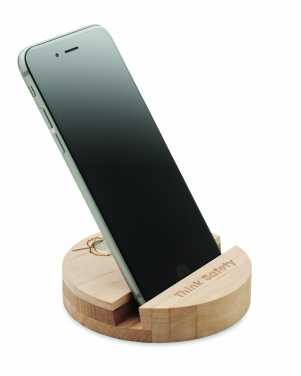 Logo trade advertising product photo of: Birch Wood phone stand
