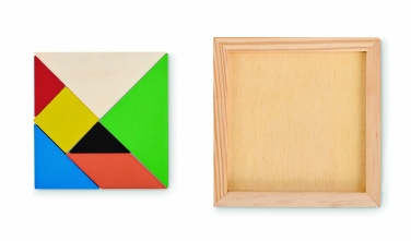 Logo trade promotional gifts picture of: Tangram puzzle in wood