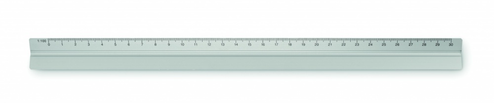 Logo trade promotional items image of: 30cm Ruler in aluminium