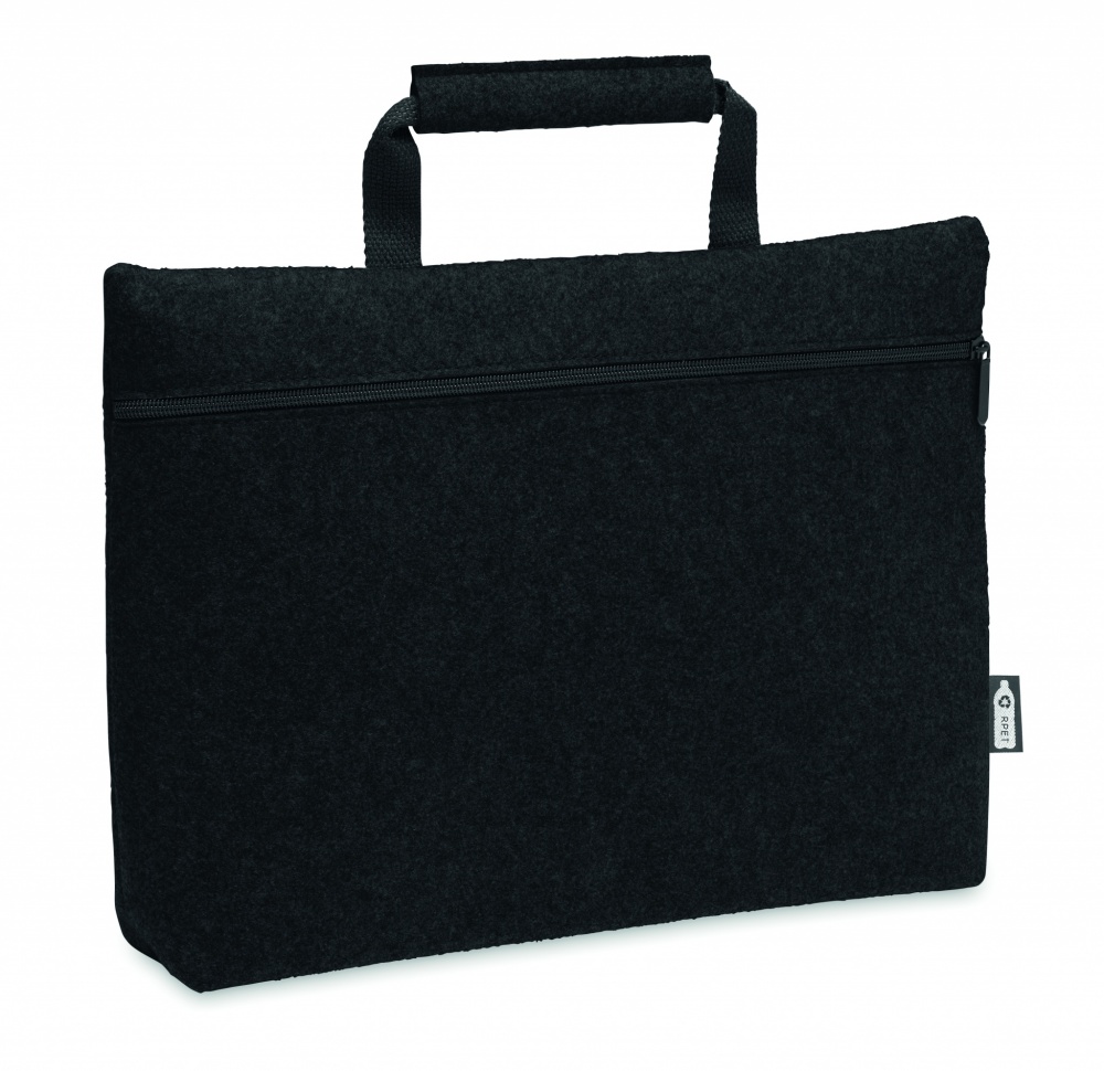 Logo trade corporate gifts picture of: RPET felt zippered laptop bag