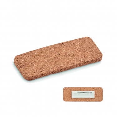 Logo trade promotional merchandise photo of: Name tag holder in cork