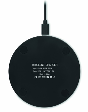 Logo trade promotional giveaways image of: Glass wireless 10W charger
