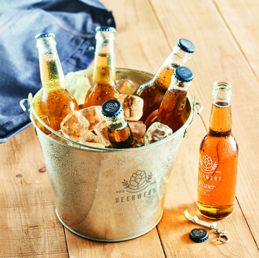 Logotrade promotional giveaway picture of: Metal beer bucket 4L
