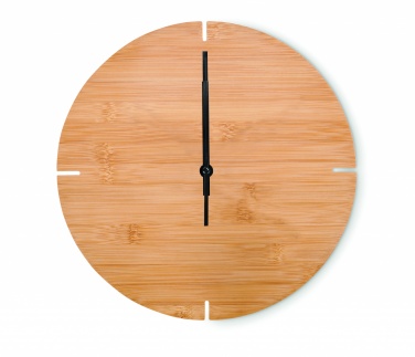 Logotrade promotional item image of: Round shape bamboo wall clock