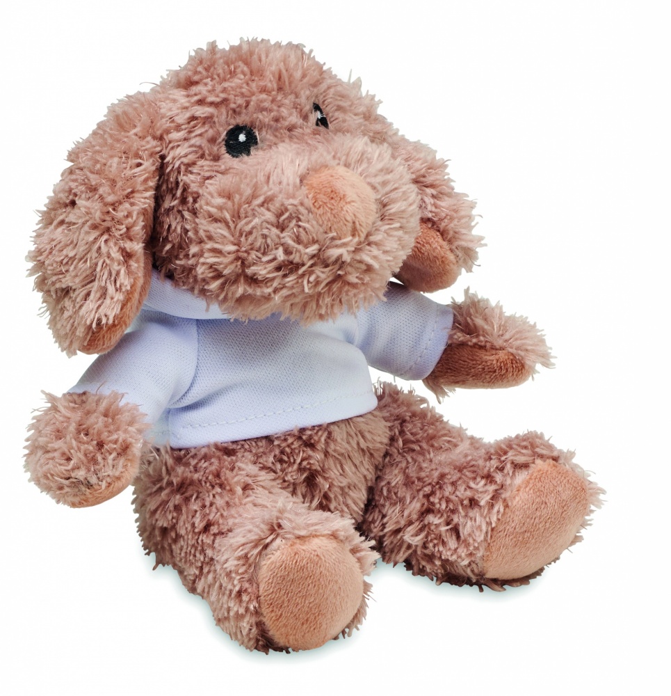 Logo trade promotional product photo of: Dog plush wearing a hoodie