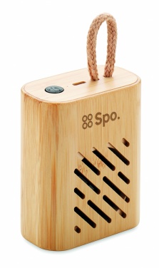 Logo trade promotional merchandise image of: 3W Bamboo wireless speaker