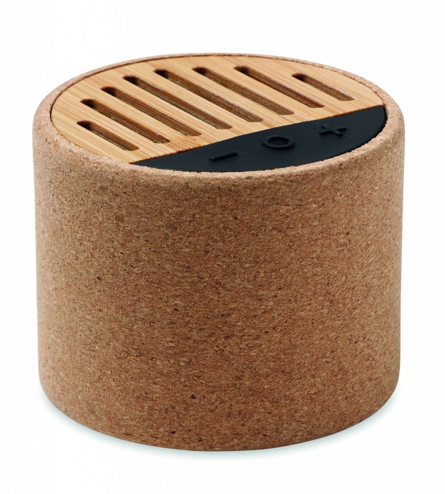 Logotrade promotional item picture of: Round cork wireless speaker
