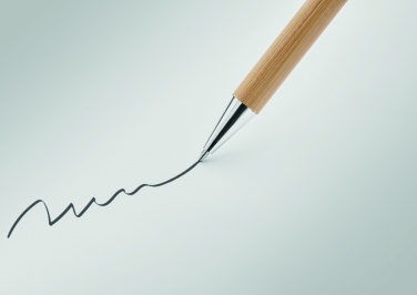 Logo trade promotional items picture of: Bamboo twist type ball pen