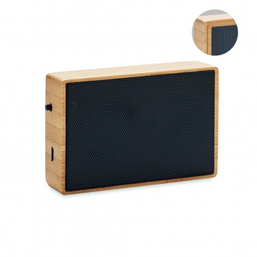 Logotrade promotional item image of: Solar bamboo wireless speaker