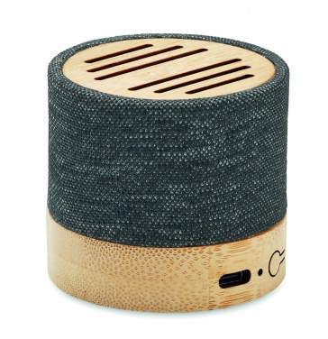 Logo trade advertising products picture of: Bamboo RPET wireless speaker