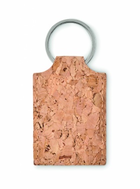 Logo trade promotional giveaways image of: Rectangular cork key ring Imatra