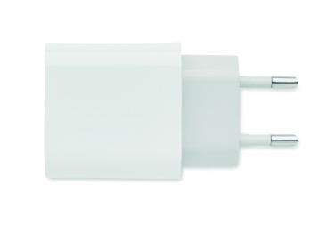 Logotrade promotional giveaway picture of: 18W 2 port USB charger EU plug