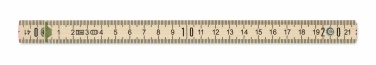 Logo trade promotional merchandise image of: Carpenter ruler in wood 2m