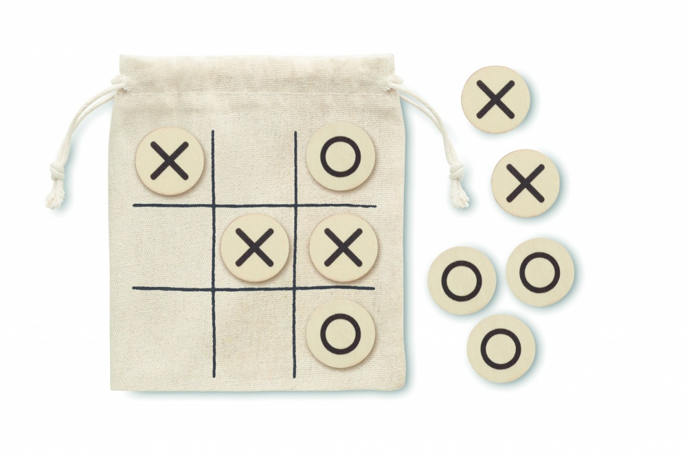 Logo trade business gifts image of: Wooden tic tac toe