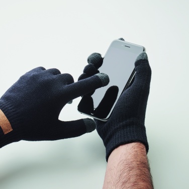 Logo trade promotional gifts image of: RPET tactile gloves