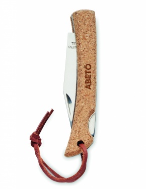 Logo trade promotional item photo of: Foldable knife with cork