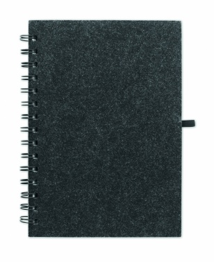 Logotrade promotional product picture of: A5 RPET felt cover notebook
