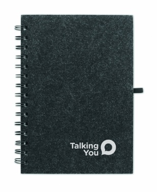 Logotrade promotional items photo of: A5 RPET felt cover notebook