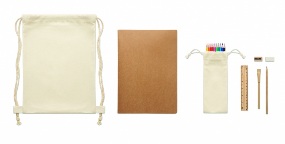 Logo trade business gift photo of: Kids drawing set in drawstring