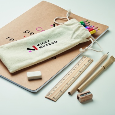 Logo trade promotional gifts image of: Kids drawing set in drawstring