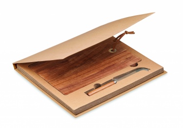 Logo trade promotional products image of: Acacia wood cheese board set Hannover