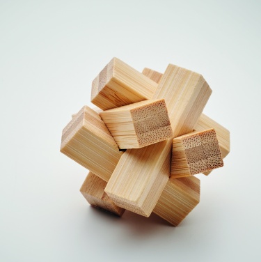 Logo trade advertising products image of: Bamboo brain teaser star shape