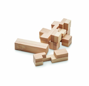 Logo trade promotional products picture of: Bamboo brain teaser puzzle