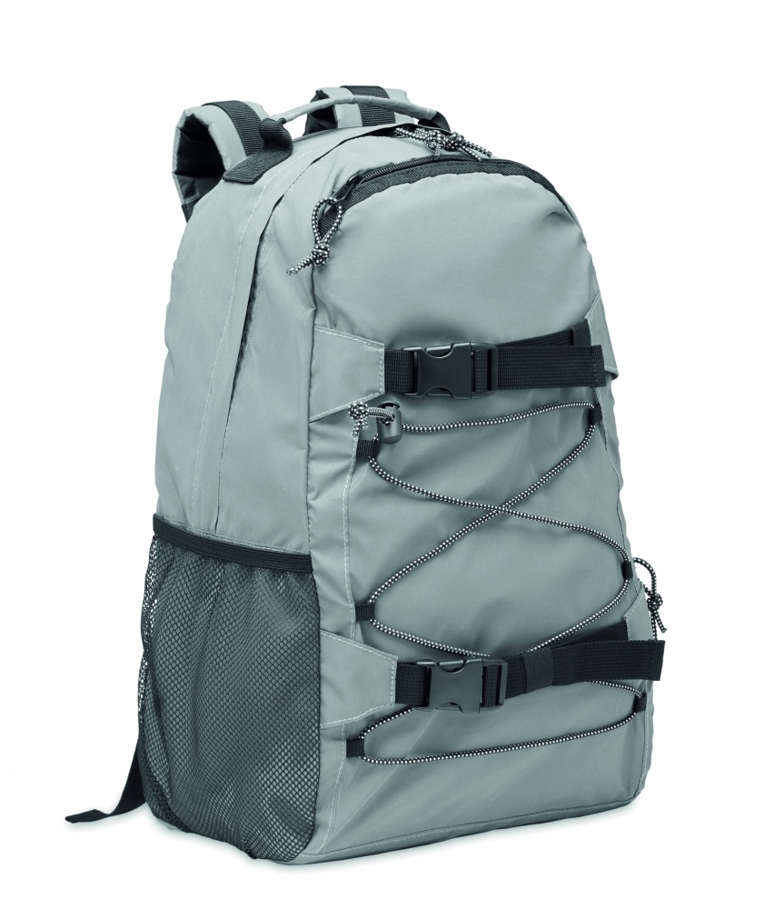 Logo trade promotional merchandise image of: High reflective backpack 190T